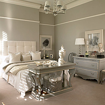 卧室,时期,建筑,灰色,桌子,结束,老式,衣柜,相同,彩色,风格