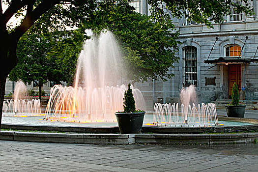 喷泉,地点,蒙特利尔,魁北克,加拿大