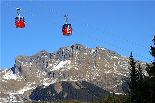 客舱,缆车,格林德威尔,攀升,山脊,伯尔尼阿尔卑斯山,瑞士