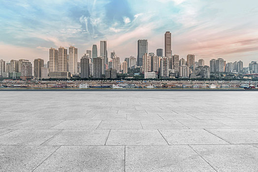路面天际线和重庆城市建筑大画幅
