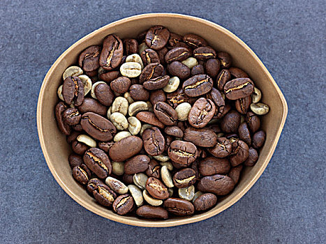 碗,咖啡豆