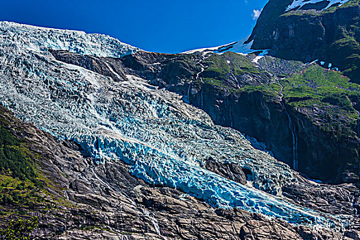 冰河,靠近,挪威