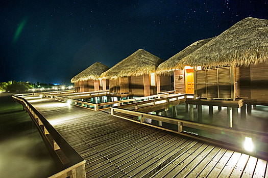 美丽的岛国马尔代夫夜景