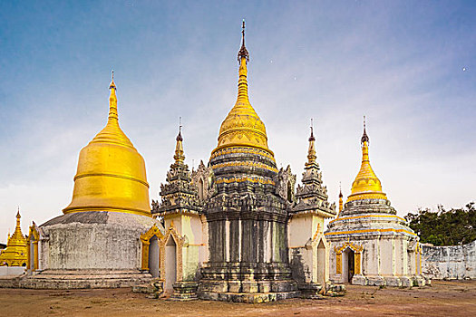 古老,佛教寺庙,宾德雅,缅甸