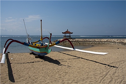 渔船,沙努尔,巴厘岛