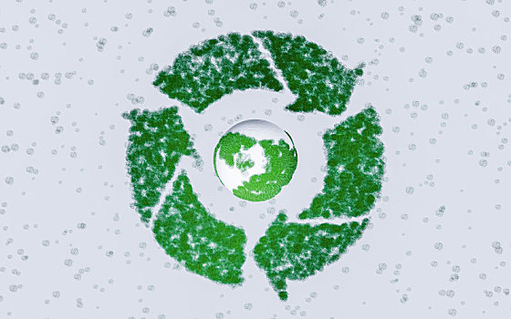 绿色地球环境保护,能源再生循环利用