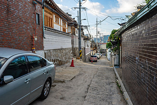 韩国首尔北村韩屋村的小巷