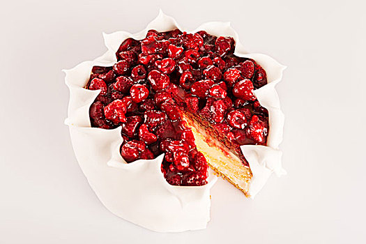 树莓点心,糖衣,蛋糕