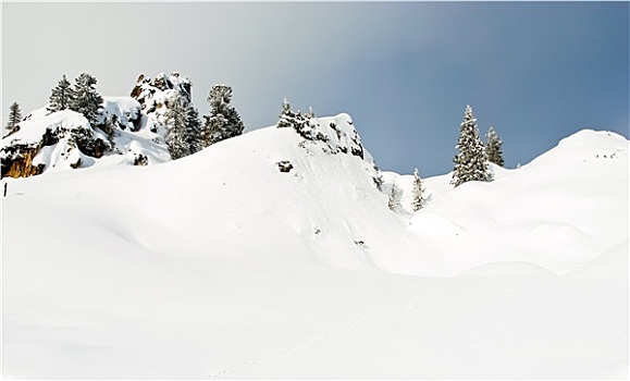 大雪,山,斜坡,白云岩,意大利
