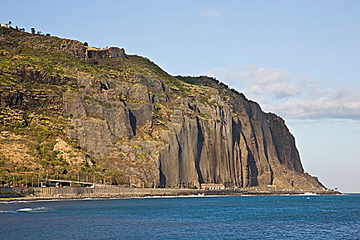 法国,留尼汪岛,山,巴拉舒瓦,水岸,早晨