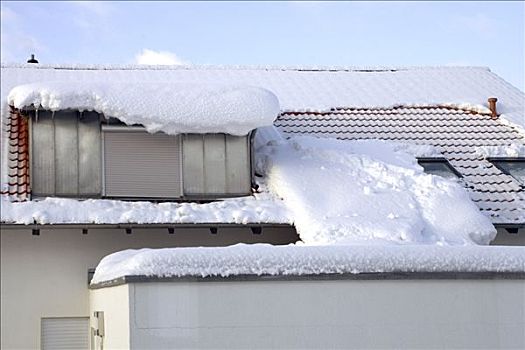 屋顶,雪崩,危险