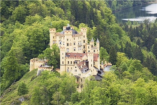 德国,旧天鹅堡,城堡,巴伐利亚