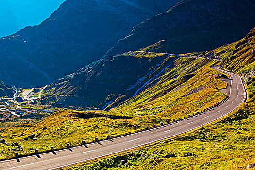道路,阿尔卑斯山,瑞士,山