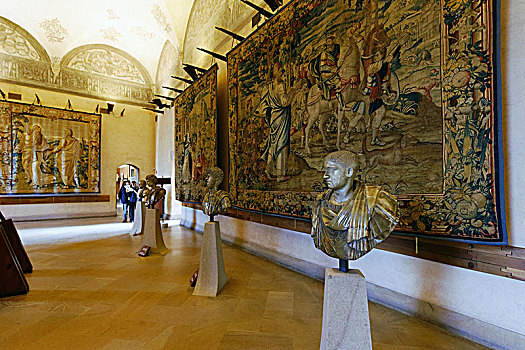 意大利,伦巴第,米兰,斯福尔扎城堡,城堡,博物馆,古代艺术