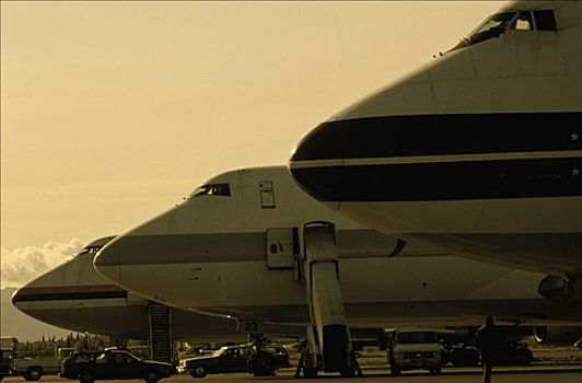 鼻子,波音747,喷气式飞机,国际机场