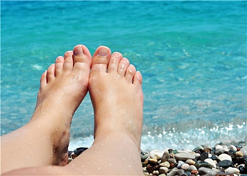 脚,海滩