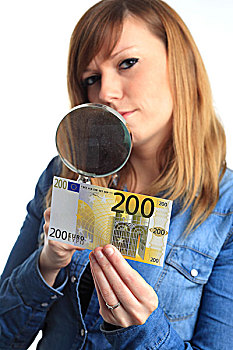 法国,美女,工作室,200欧元,货币
