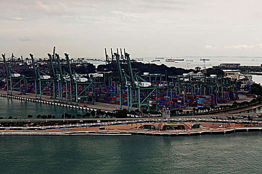 运输,院子,码头,湾,新加坡