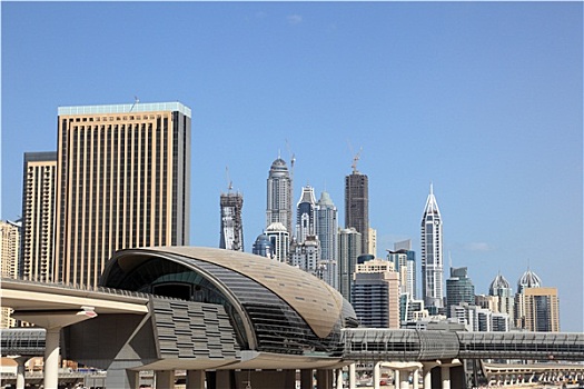 迪拜,码头,地铁站,阿联酋