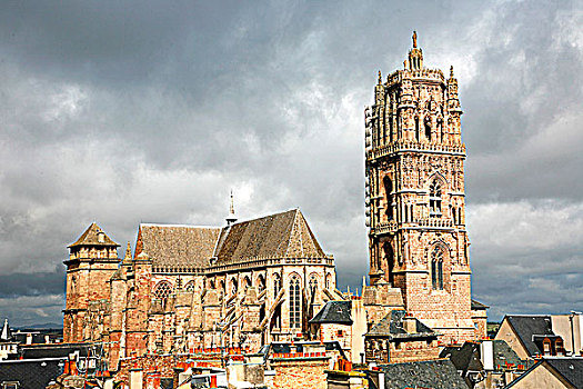 法国,阿韦龙省,巴黎圣母院,大教堂,老城