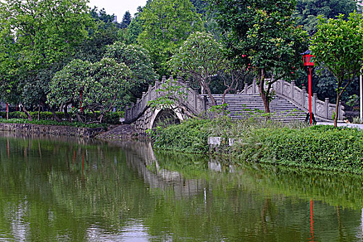 广州烈士陵园的桥