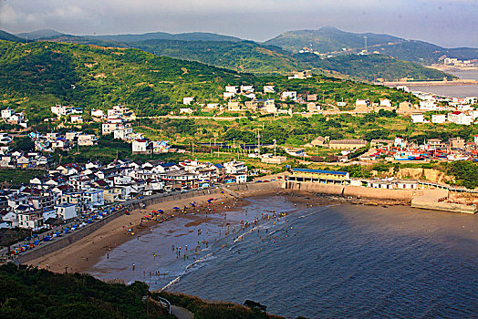 俯瞰,海岸线,沙滩