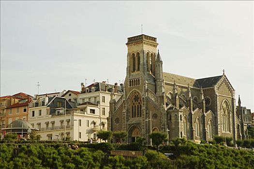 大教堂,城市,比亚里茨,法国