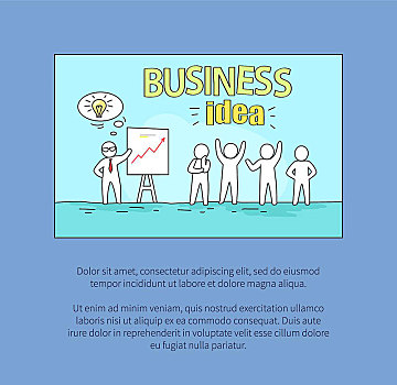 商务,概念,文字,矢量,插画,图像,人,会面,领导,展示,创新,解决,问题
