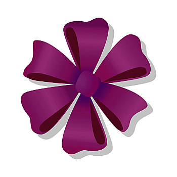 紫花,蝴蝶结,隔绝,鲜明,打结,白色背景,礼物,带,风格,设计,压制,装饰,矢量,卡通,插画,古典