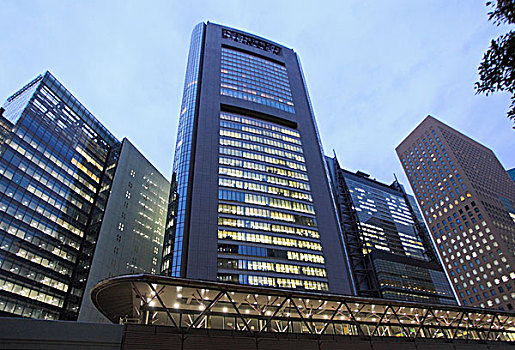 日本,东京,汐留,摩天大楼,现代建筑