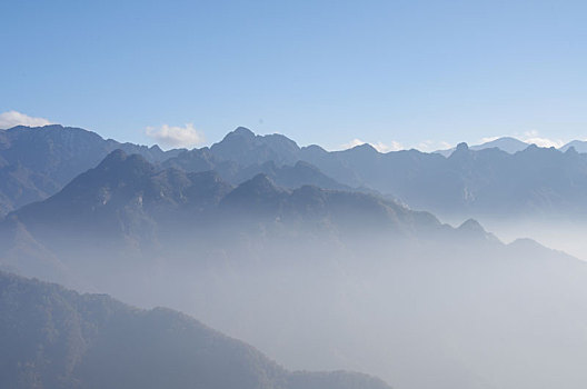 陕西西安秦岭南五台景区风光