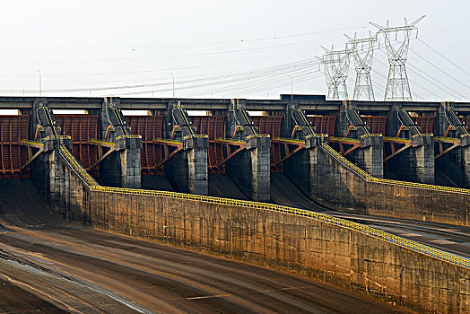 坝,水力发电厂,发电站,巴拉圭,南美