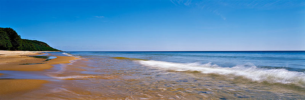 碰撞,空,海滩