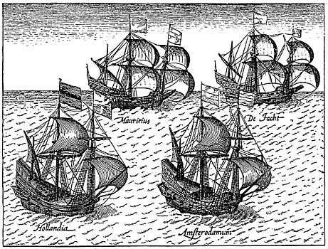 历史,荷兰,商业,道路,东方,西印度群岛,船,印度,17世纪