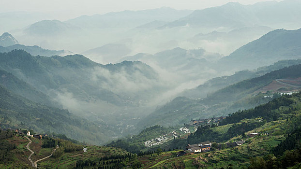 重庆万盛黑山谷美丽山乡风光