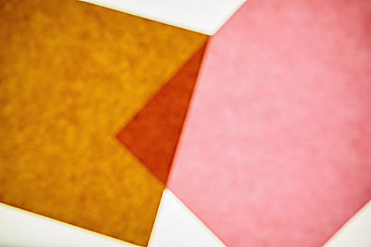 循环利用,彩纸,褐色,粉色,小,重叠,三角形