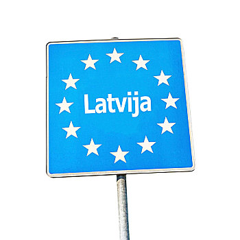 边界,标识,拉脱维亚,欧洲