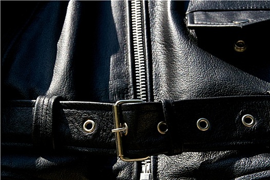黑色,皮革,骑车,外套,腰带,拉链,口袋