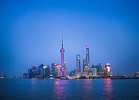 上海,陆家嘴夜景,中国金融中心