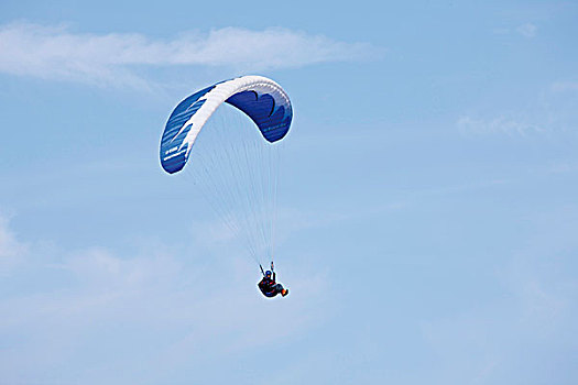 滑翔伞,摩泽尔,莱茵兰普法尔茨州,德国,欧洲