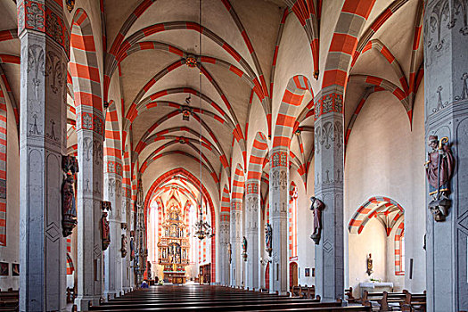 教堂,奥克森福特,弗兰克尼亚,巴伐利亚,德国,欧洲