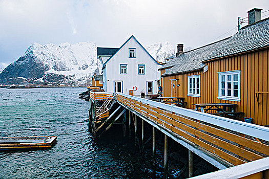 传统建筑,瑞恩,罗弗敦群岛,挪威