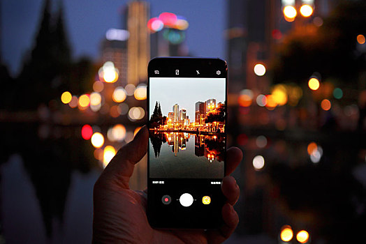 手机摄影城市夜景