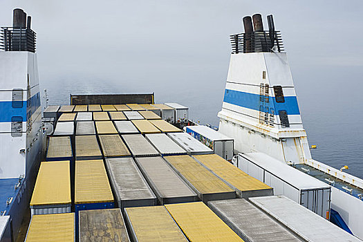 货箱,甲板,波罗的海,渡轮,路线