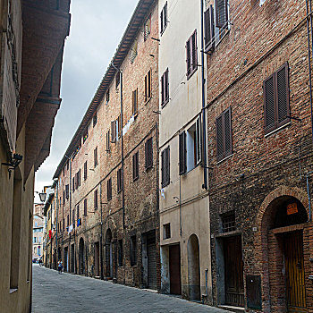 建筑,街道,锡耶纳,托斯卡纳,意大利