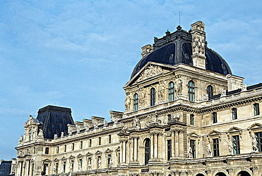 仰视,美术馆,卢浮宫,巴黎,法国
