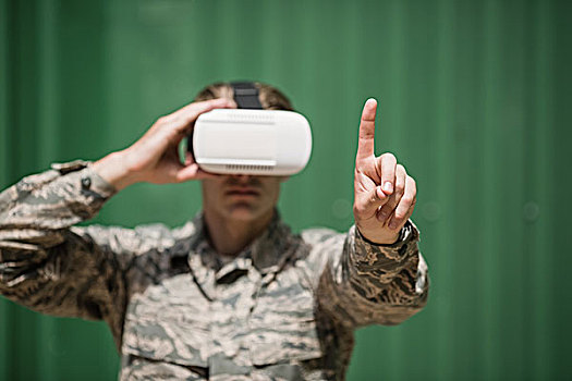 军事,军人,虚拟现实,耳机,靴子,露营