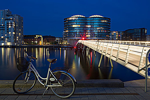 水岸,黄昏,哥本哈根,丹麦