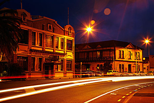 历史,锚,运输,锻造,建筑,左边,海关大楼,右边,韦克菲尔德,码头,纳尔逊,南岛,新西兰