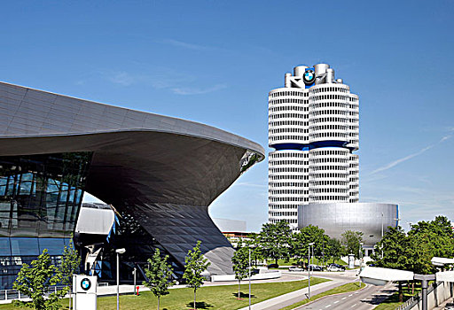 世界,高層建筑,建筑,總部,巴伐利亞,慕尼黑,德國(guó),歐洲